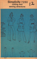 Simplicity 7250 Sewing Pattern Pullover Dress, Top Pants Size 12 Uncut Factory Folded