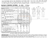 50s Tapered Pedal-Pushers and Shirt, Bust 32" Waist 26.5" Hip 35", McCall's 8820, Vintage Sewing Pattern Reproduction