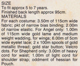 Angel and Shepherd Costumes, instructions for DRAFTING SEWING PATTERN pieces pdf 2 pages