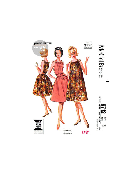 tent dress 60s 60s Easy to Sew, Classic Tent Dress with or without Belt, Bust 32 (81 – Patterns Central