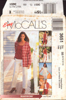 McCall's 3651 Easy Wardrobe: Jacket or Vest, Top, Pants, Capri Pants and Shorts, Uncut, Factory Folded, Sewing Pattern, Sizes 8-14