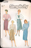 Simplicity 7099 Set of Below Knee Length Skirts with Style Variations, Uncut, Factory Folded, Sewing Pattern Size 10