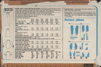 Simplicity 9313 Misses' Slim Skirt, Unlined Raglan Sleeve Jacket and Straight Leg Pants, Uncut, Factory Folded Sewing Pattern Size 10