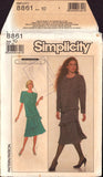 Simplicity 8861 Belle France Evening/Formal Blouson Dress with Two Tiered Skirt, Uncut, Factory Folded Sewing Pattern Size 10