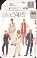 McCall's 8581 Jacket, Vest, Top and Pants, Sewing Pattern Size 12-14-16