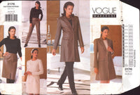 Vogue 2176 Jacket, Dress, Top, Skirt and Pants, Uncut, Factory Folded Sewing Pattern Plus Size 18-20-22