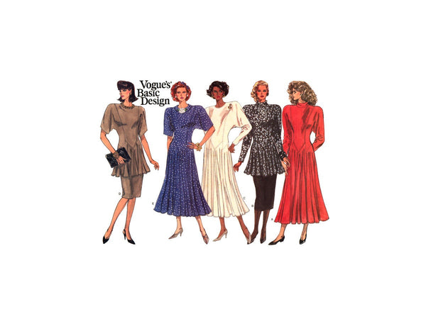 Vogue Basic Design 1942 Dress, Tunic and Skirt, Uncut, Factory Folded Sewing Pattern Size 8-10-12