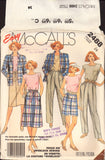 McCall's 2488 Jacket with Notched Collar, Back Wrap Skirt, Pants and Cuffed Shorts, Uncut, Factory Folded, Sewing Pattern Size 14