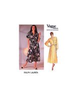 Vogue American Designer 1722 Ralph Lauren Shirt Dress with Long or Short Sleeves, Uncut, Factory Folded Sewing Pattern Size 12