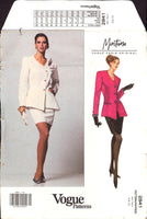 Vogue Paris Original 2841 Montana Lined, Peplum Jacket and Slightly Tapered Skirt, Uncut, Factory Folded Sewing Pattern Size 6-8-10