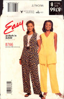 Stitch 'n Save 8766 Sewing Pattern Vest Pants Size 18-24 Uncut Factory Folded