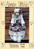 Always Stitchin' Grace Bear Sewing Pattern Bear Doll Uncut