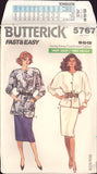 Butterick 5767 Sewing Pattern Skirt Top Size 8-10-12 Uncut Factory Folded