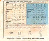 McCall's 6223 Girl's Skirt Pants Reversible Vest, Sewing Pattern Size 8 Uncut Factory Folded