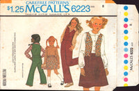 McCall's 6223 Girl's Skirt Pants Reversible Vest, Sewing Pattern Size 8 Uncut Factory Folded