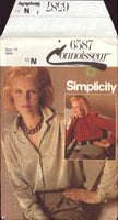 Simplicity 6587 Sewing Pattern, Size 10 or Size 14, Blouse, Uncut, Factory Folded
