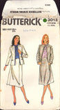 Butterick 3013 Sewing Pattern, Jacket and Skirt, Size 8 or Size 12 or Size 16, Uncut, Factory Folded