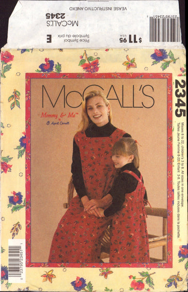McCall's 2345 Children's And Girl's Jumper Dress Sewing Pattern Size Misses 8-22 Children 3-8 Uncut Factory Folded