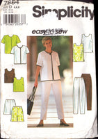 Simplicity 7654 Sewing Pattern Jacket Top Pants Or Shorts Size 4-6-8 Uncut Factory Folded
