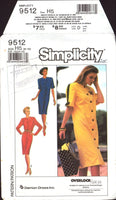 Simplicity 9512 Sewing Pattern Dress Size 6-14 OR Size 16-24 Uncut Factory Folded