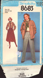 Simplicity 8683 Shirt Jacket, Pleated Skirt and Straight Leg Pants, Uncut, Factory Folded Sewing Pattern Size 16