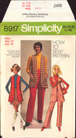 Simplicity 8917 Vest, Mini-Skirt and Pants, Uncut, Factory Folded Sewing Pattern Size 14