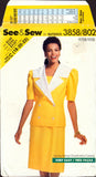 See&Sew 3858 Sewing Pattern Dress Jacket Size 18-20-22 Uncut Factory Folded