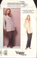 Vogue 1307 Anne Klein Sewing Pattern, Jacket, Top And Pants, CUT TO SIZE 10