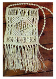 Vintage 70s Small Macrame Sampler Bag Instant Download PDF 4 pages