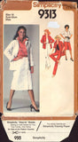 Simplicity 9313 Misses' Slim Skirt, Unlined Raglan Sleeve Jacket and Straight Leg Pants, Uncut, Factory Folded Sewing Pattern Size 10