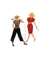 Burda 6974 Cap Sleeve Jumpsuit in Two Lengths, Uncut, Factory Folded Sewing Pattern Multi Size 8-16