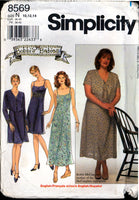 Simplicity 8569 Misses' Dress and Jacket, Uncut, Factory Folded, Sewing Pattern Size 10-14