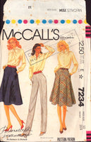 McCall's 7234 Palmer Pletsch Bias Cut Four Gore Skirt and Pants with Inset Pockets, Sewing Pattern Size 10, 12 or 14