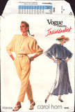 Vogue Individualist 1840 Carol Horn Flared Dress or Tapered Jumpsuit, Uncut, Factory Folded Sewing Pattern Size 8