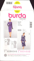 Burda 7127 Retro 50s Look Dress with Slim or Flared Skirt, Uncut, Factory Folded Sewing Pattern Multi Plus Size 8-20