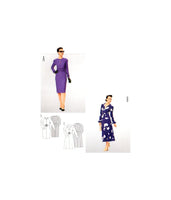 Burda 7127 Retro 50s Look Dress with Slim or Flared Skirt, Uncut, Factory Folded Sewing Pattern Multi Plus Size 8-20