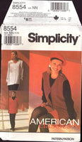 Simplicity 8554 Pants Or Shorts And Top Or Vest, Uncut, Factory Folded, Sewing Pattern Size 10-16