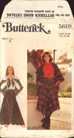Butterick 5619 Highland Bias Skirt with Self-Fringe or A-Line Skirt and Shawl, Uncut, Factory Folded Sewing Pattern Size 14 Waist 28"