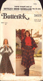 Butterick 5619 Highland Bias Skirt with Self-Fringe or A-Line Skirt and Shawl, Uncut, Factory Folded Sewing Pattern Size 14 Waist 28"
