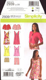 Simplicity 2939 Sewing Pattern Women's Jacket, Dress Or Top And Shorts Size 4-12 Uncut Factory Folded