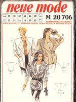 Neue Mode 20706 Women's Jacket, Uncut, Factory Folded Sewing Pattern Size 12-22