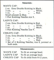 Emu 2057 Ski Caps For Adults And Child Knitting Patterns Instant Download PDF 4 pages