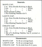 Emu 2057 Ski Caps For Adults And Child Knitting Patterns Instant Download PDF 4 pages