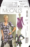 McCall's 6616 Shaped Hemline Tops with Sleeve Length Variations, Uncut, Factory Folded Sewing Pattern Multi Size 4-12