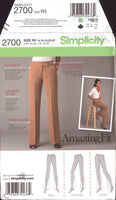 Simplicity 2700 Amazing Fit Tailored Pants for Slim, Average and Curvy Sizes, Uncut, Factory Folded Sewing Pattern Multi Plus Size 14-22