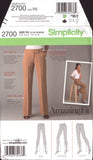 Simplicity 2700 Amazing Fit Tailored Pants for Slim, Average and Curvy Sizes, Uncut, Factory Folded Sewing Pattern Multi Plus Size 14-22