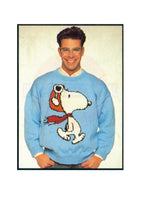 Vintage Knitted Snoopy Sweater Pattern Instant Download PDF 3 pages