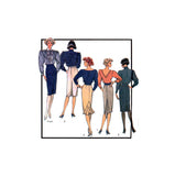 Style 4859 Set of Knee Length Skirts with Back Hemline Variations, Uncut, Factory Folded Sewing Pattern Size 6-8-10