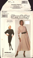 Simplicity 8341 Sung Sport Raglan Sleeve Dress with Bias or Straight Skirt, Uncut, Factory Folded Sewing Pattern Size 10-14