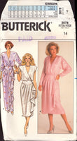 Butterick 3678 Evening Wrap Dress in Two Lengths with Flounced Front Drape, Uncut, Factory Folded Sewing Pattern Size 14